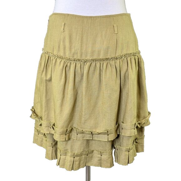 Cynthia Steffe Linen Tiered Skirt - Picture 6 of 10